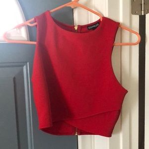 Red express crop top